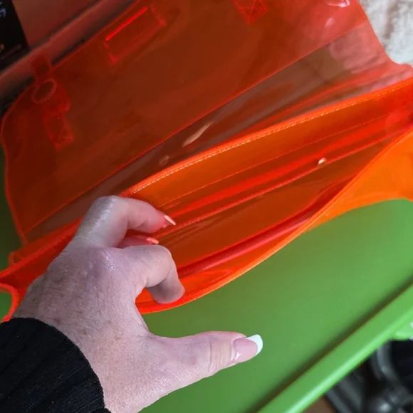 Kate Spade Vibrant Orange Transparent Bag - Picture 4 of 6